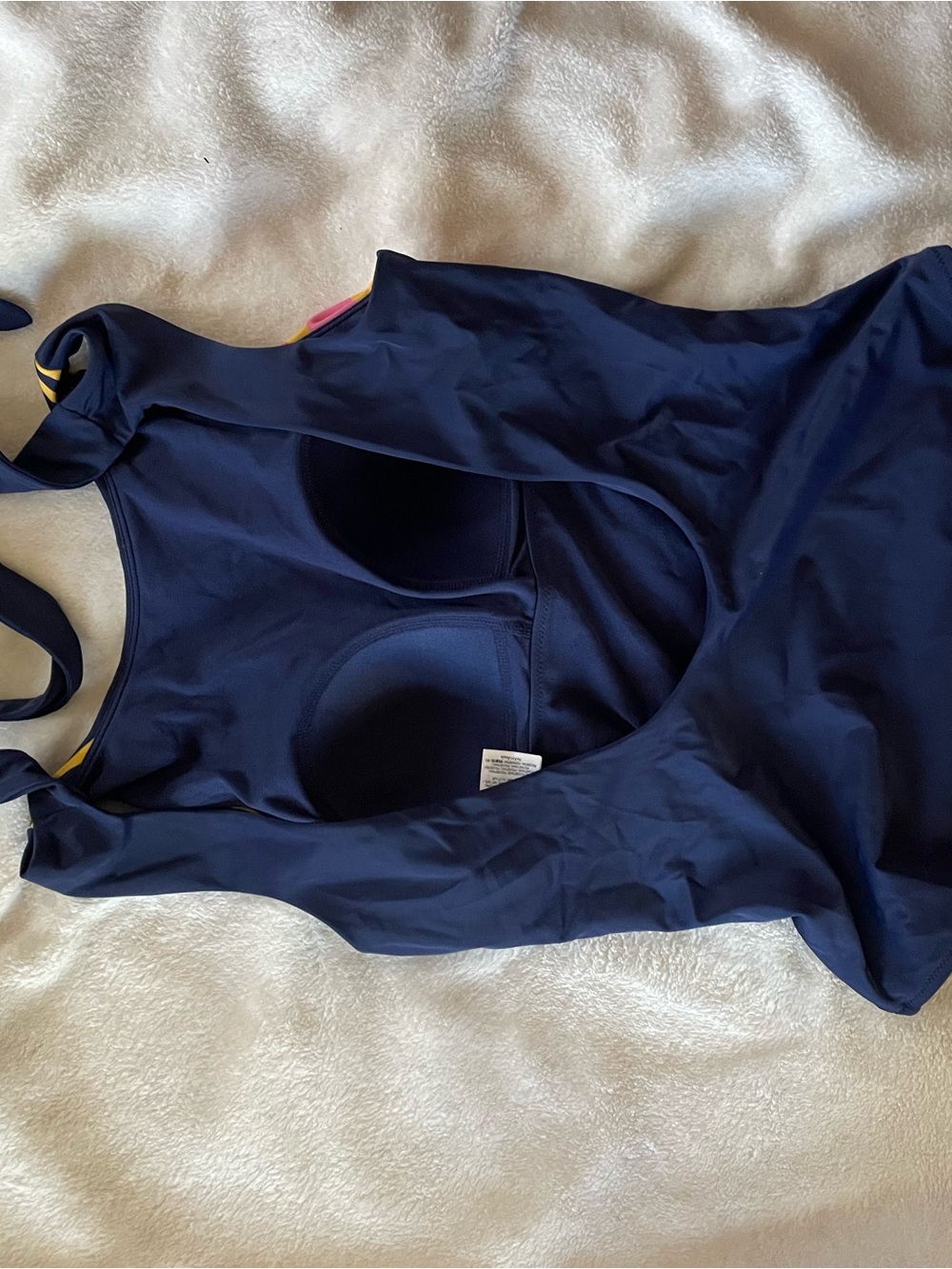 NWT Boden Navy One-Piece Swimsuit with Multicolor Parrot Print - Picture 2 of 5